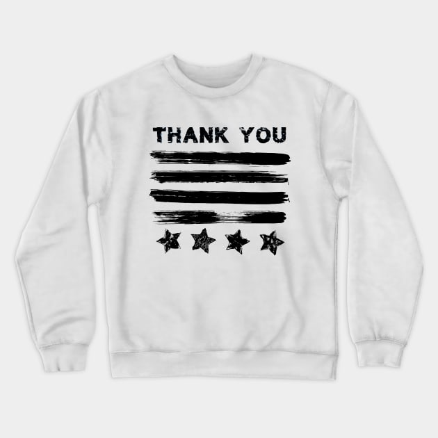 Veterans Day : Remembering Those Who Served Honorably in the United States Armed Forces in Black Type on a light background Crewneck Sweatshirt by Puff Sumo